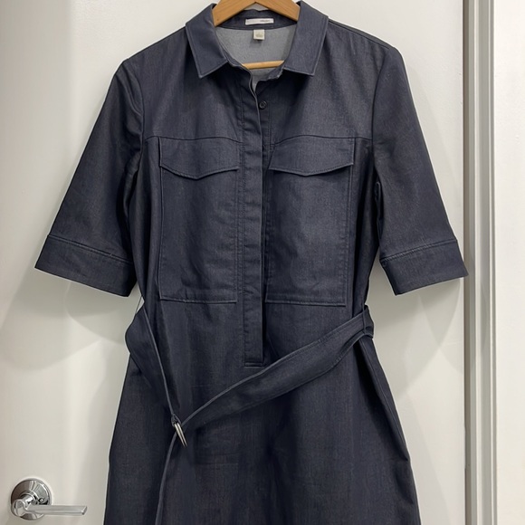 Barely worn halogen dark denim jean jean dress - Picture 4 of 7